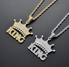 King Crown Rhinestone Necklace