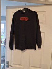 Black Unisex 10-12 Years Kids H&M Stranger Things Hoodie