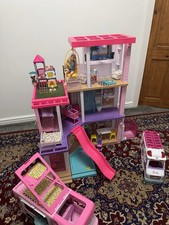 Barbie Day to Night Dreamhouse Dollhouse 2023 with camper van and ambulance incl