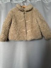 Zara Girls Furry Coat Size 4-5