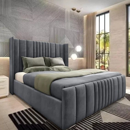 Ottoman bed winged - bed, plush