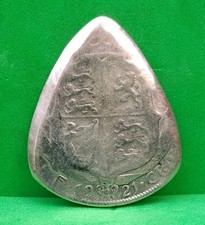 1921 Silver English  Half Crown  Coin Plectrum pick