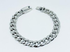 Solid Heavy 925 Sterling Silver Mens Curb Bracelet 10mm wide 35-45 grams