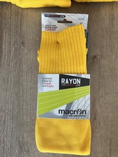 Macron Football Rugby Socks Size 7-10.5 Men’s Brand New Yellow