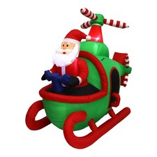 Christmas Santa In Helicopter