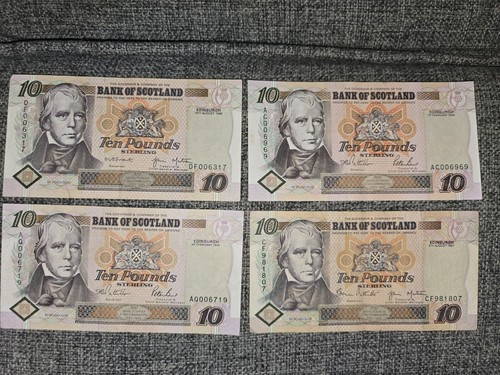 Bank scotland 10 - x, £10