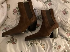 Zara Ankle Western Boots Brown