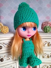 Dress And Hat For Blythe Or Tangkou Doll. Handmade Clothes For Blythe