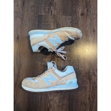 New balance 574 peach colour trainers shoes size UK 6