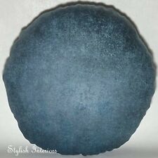 Handmade Round Rustique Velvet Cushion Circle Bed Sofa Pillow With Pad Insert