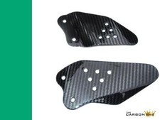 KAWASAKI ZX6R 2005-08 CARBON HEEL GUARDS IN TWILL GLOSS WEAVE FIBRE RIDERS FIBER
