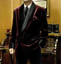 Vintage velvet men smoking - vintage,