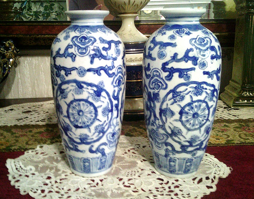 One pair asian style blue - one,