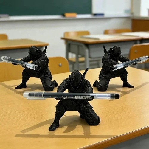 Ninja pen holder - ninja, desk