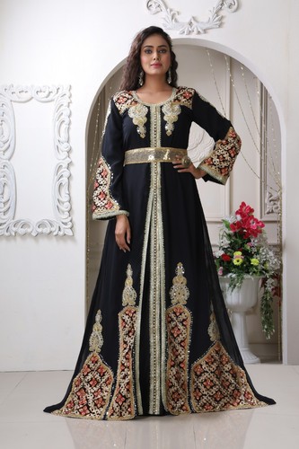 Black embroidery moroccan - black,