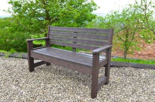 Recycled plastic garden bench - garden,