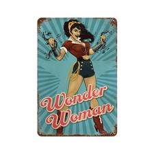 WONDER WOMAN Metal Sign Home