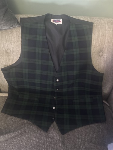 Scottish black watch tartan - black,