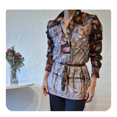 Vintage 70s royal blouse - 70s,