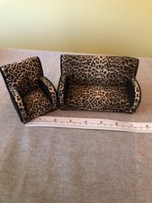 1/12 Scale Britih made Sofa & Chair in Animal print material. 