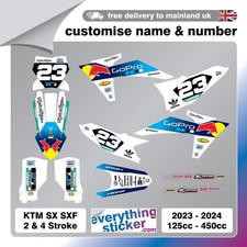 KTM MX Graphics Kit SX SXF EXC EXCF 125-500 ANY YEAR! KTM Motocross Graphics