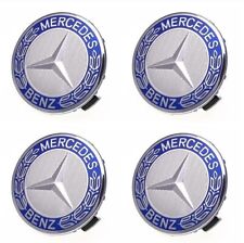 4 x Blue Mercedes Benz 75mm