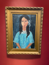 Modigliani original oil on canvas framed signed c1918