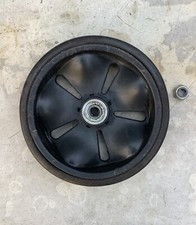 Used hayter Lawn Mower spirit 41 front wheel & Nut.(fits other Hayter models).
