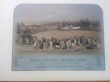 Cricket Print view of The City of Chichester Coloured Lithograph by Henry Burn