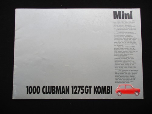 Mini 1000 clubman - 1000, gt