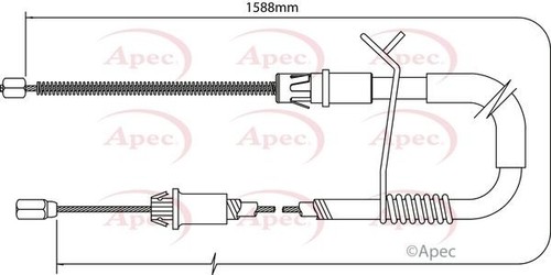 Apec rear left brake cable - left, for