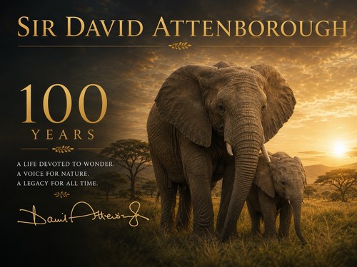 Sir david attenborough - attenborough, signed