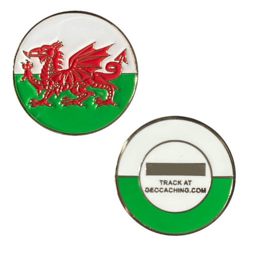 Wales flag micro - flag, geocoin