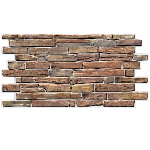 Stone brick wood effect pvc - brick,