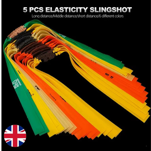 Flat rubber bands slingshot - 5,