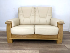 SOFA 2 Seater Cream Leather