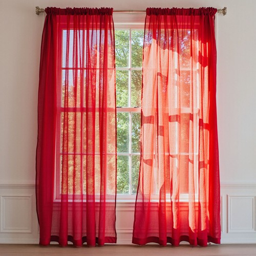 Voile curtains pair - voile,
