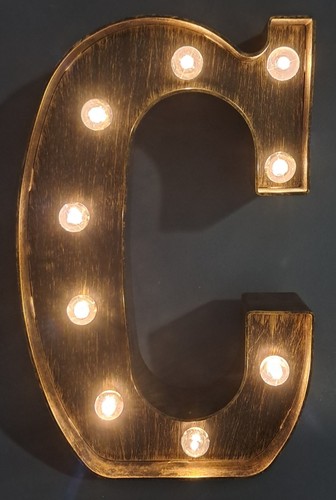Illuminated letter wall - letter, c