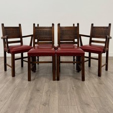 Antique 20th Century Set Of 6 Quality Dining Chairs In Oak ( REF AF-4578 )