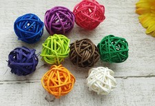 20 Pieces/lot 3cm Rattan Wicker Balls - Random mix of Color