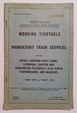 Working timetable 1977 - working,