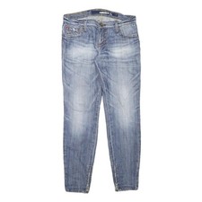 MISS SIXTY Womens Blue Slim Skinny Denim Medium Cotton Blend W30 L29 Zip Jeans