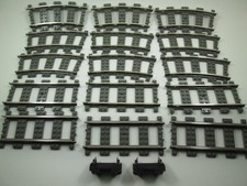 Lego Bundle 9v - 15 x Train Track METAL RAIL 2865 2867 & 2 x Bogies