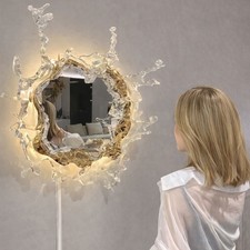 LED Water Splash Mirror Wall