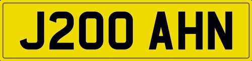 Joanne number plate - plate, private