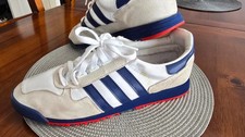 Adidas Sl 80 White/Blue Mans Trainers uk size 8.5 used good condition