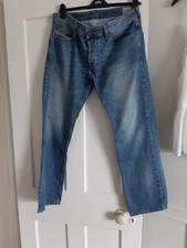 Mens Diesel Larkee Mid Blue Denim Jeans