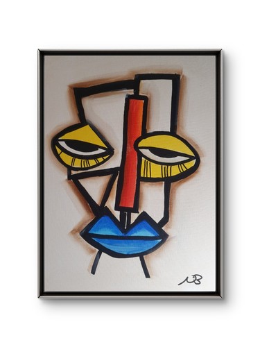Picasso style abstract 12x16 - abstract,