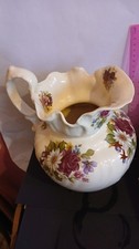 Staffordshire Iron Stone vintage  Floral jug 13" x 6.5"  Free Postage