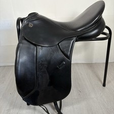 Kieffer Wein DL Dressage Saddle 17.5” Seat 7” D-D Width Black Leather